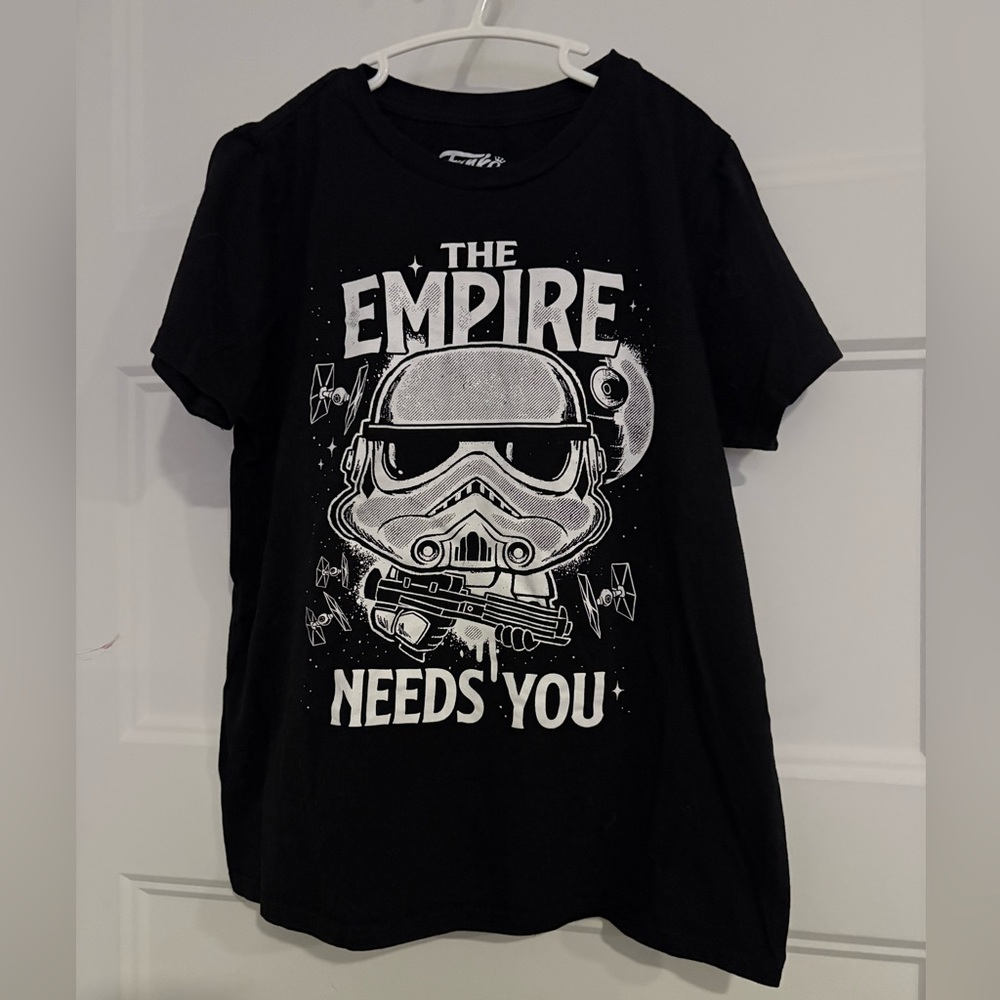 Funko Black Graphic Tee with White Stormtrooper Design